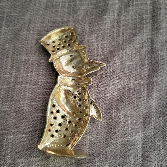 Vintage Brass Penguin Earring Holder Libby Jewelry Minder - Picture 4 of 8
